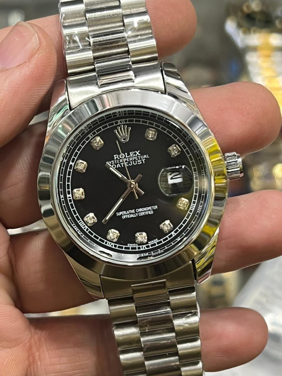 Rolex Datejust Style Watch – Diamond Dial Date Adjust 6 Variants