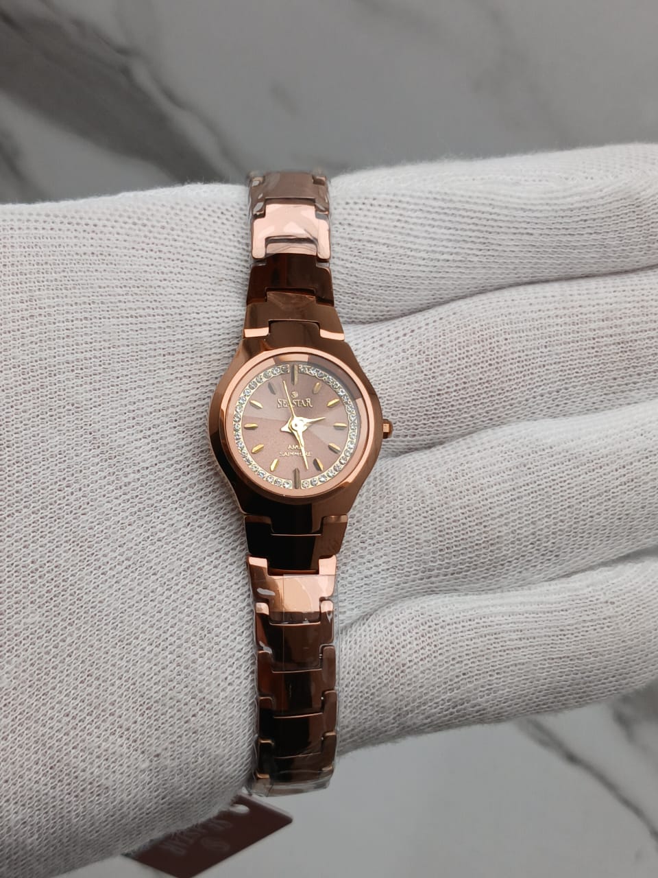 Seastar Sapphire Original Stone Ladies Watch – Rose Gold & Full Gold