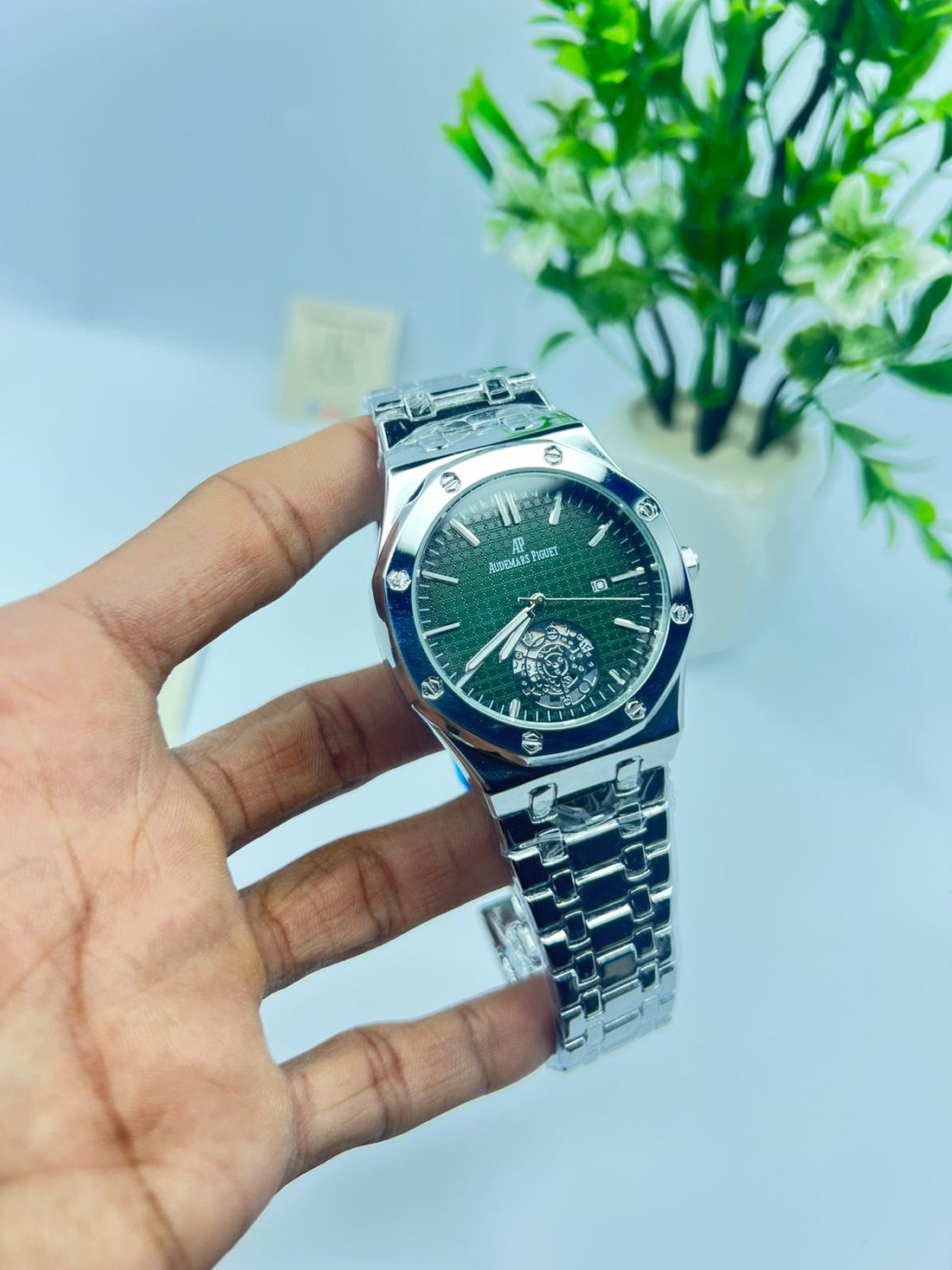 AP Royal Oak Tourbillon Style Watch – Emerald Green Steel
