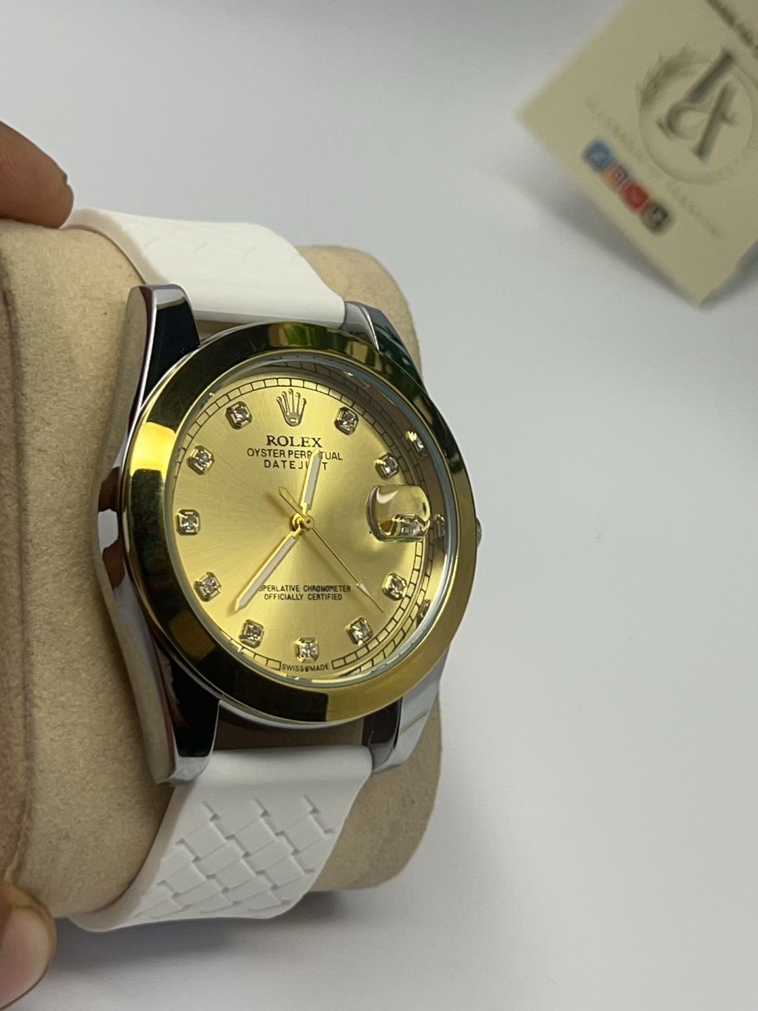 Rolex Datejust Style Watch – Magnetic Rubber Strap