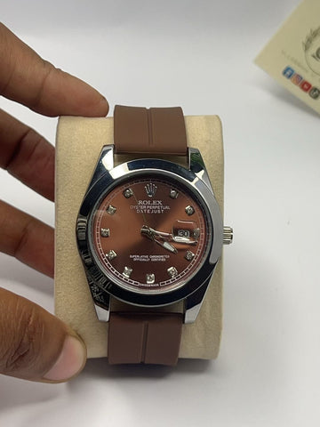 Rolex Datejust Style Watch – Magnetic Rubber Strap
