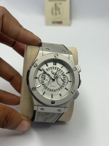 Hublot Big Bang Style Watch – All White Quartz Chronograph