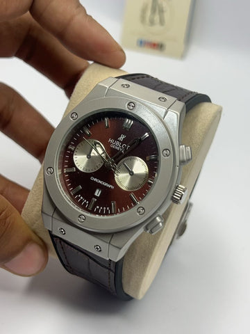 Hublot Classic Fusion Style Chronograph – Burgundy Titanium