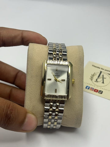 Elegance Crystal Baguette Ladies Watch – Silver Bracelet