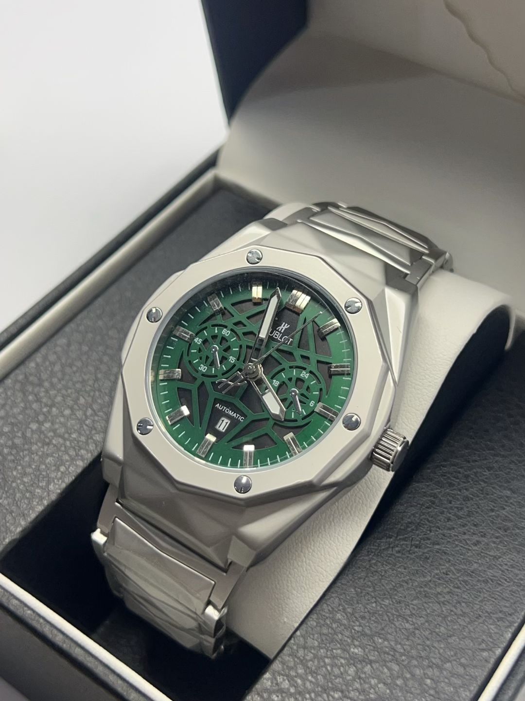 Hublot Diamond Cut Semi Auto Watch