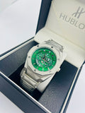 Diamond Cut Hublot Watch - Black Dial