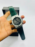 Hublot Snake Style Watch - Green Strap Close Up