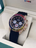 Rolex Daytona Rainbow - Silver Case Black Dial