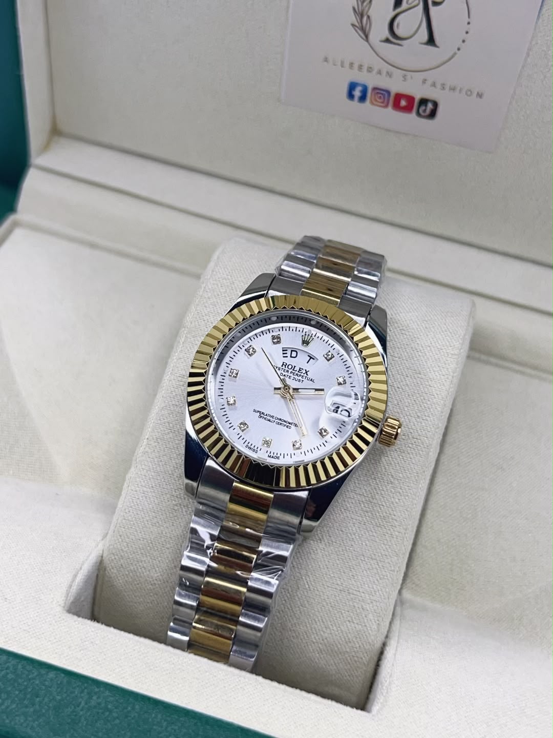 Rolex Day-Date Ladies - White Diamond Dial in Box