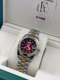 Rolex Day-Date Ladies - Red Diamond Dial in Box