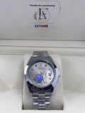 Rolex Datejust Semi-Automatic - Silver Diamond Dial Angle View in Box