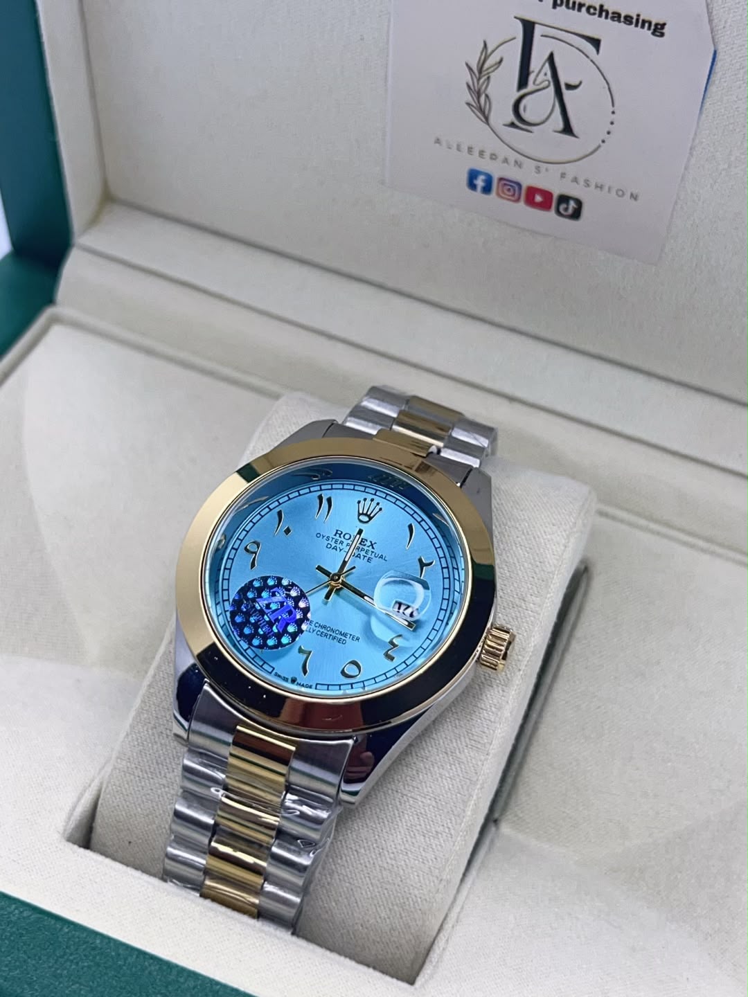 Rolex Day-Date Ice Blue - Skeleton Case Back View