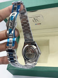 Rolex Datejust Blue - Skeleton Case Back View