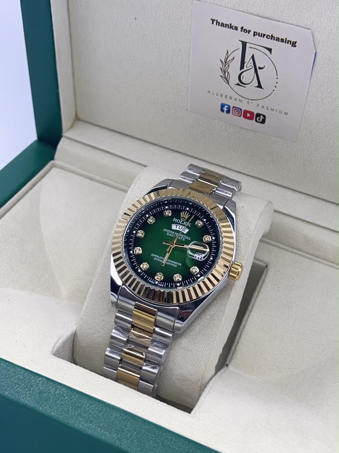 Rolex Day-Date - Black Gold Diamond Dial in Box