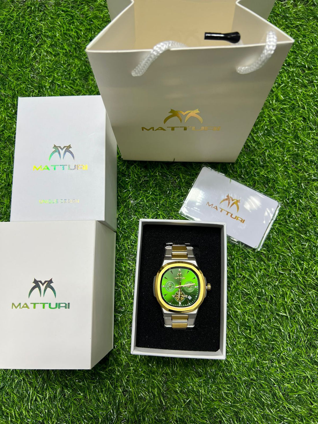 Matturi Chronograph - Full Gold Dial in Gift Box