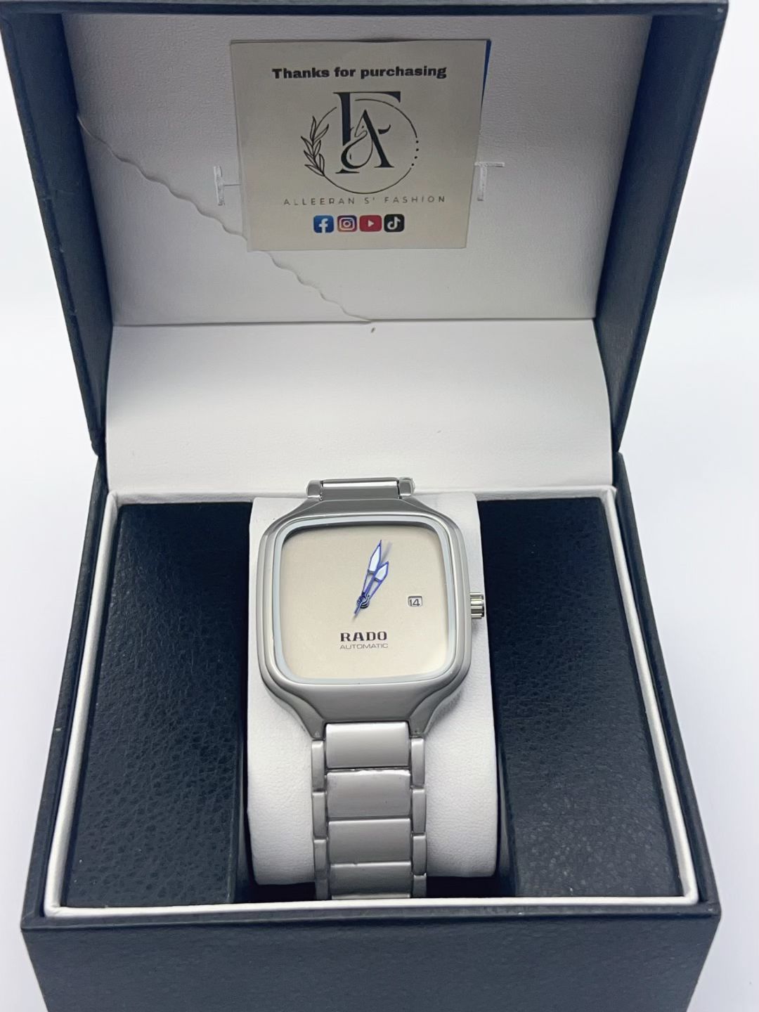 Rado Automatic - Silver Case Black Dial in Gift Box