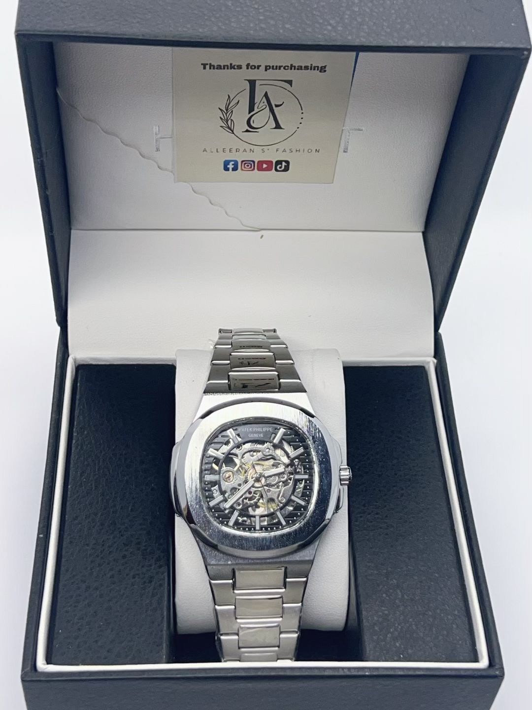Patek Philippe Nautilus - Black Skeleton Dial in Gift Box