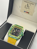 Richard Mille RM - Grey Carbon Case with Green Rubber Strap in Gift Box