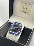 Richard Mille RM - Green & Yellow Stripe Case with Yellow Rubber Strap in Gift Box