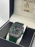 Richard Mille RM - Blue & White Stripe Case with White Rubber Strap in Gift Box